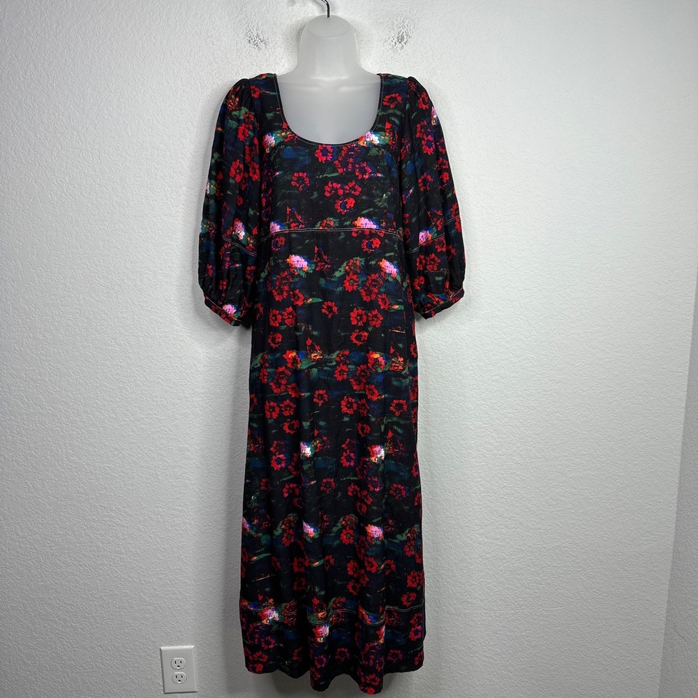 Rachel Comey X Target Dress Women Size 6 Floral Dark Romantic Peasant‎ Whimsical